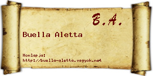 Buella Aletta névjegykártya